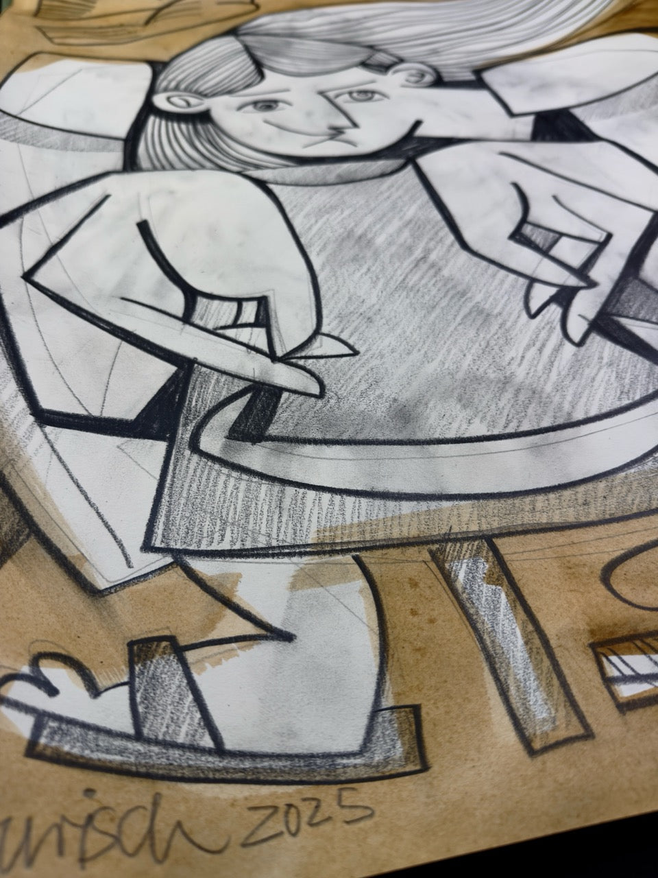 Töpfern / Original / 50 x 70 cm