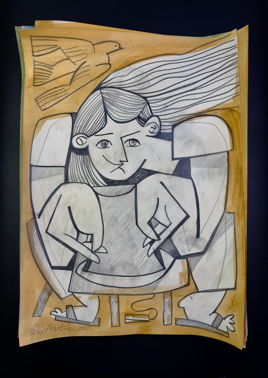 Töpfern / Original / 50 x 70 cm