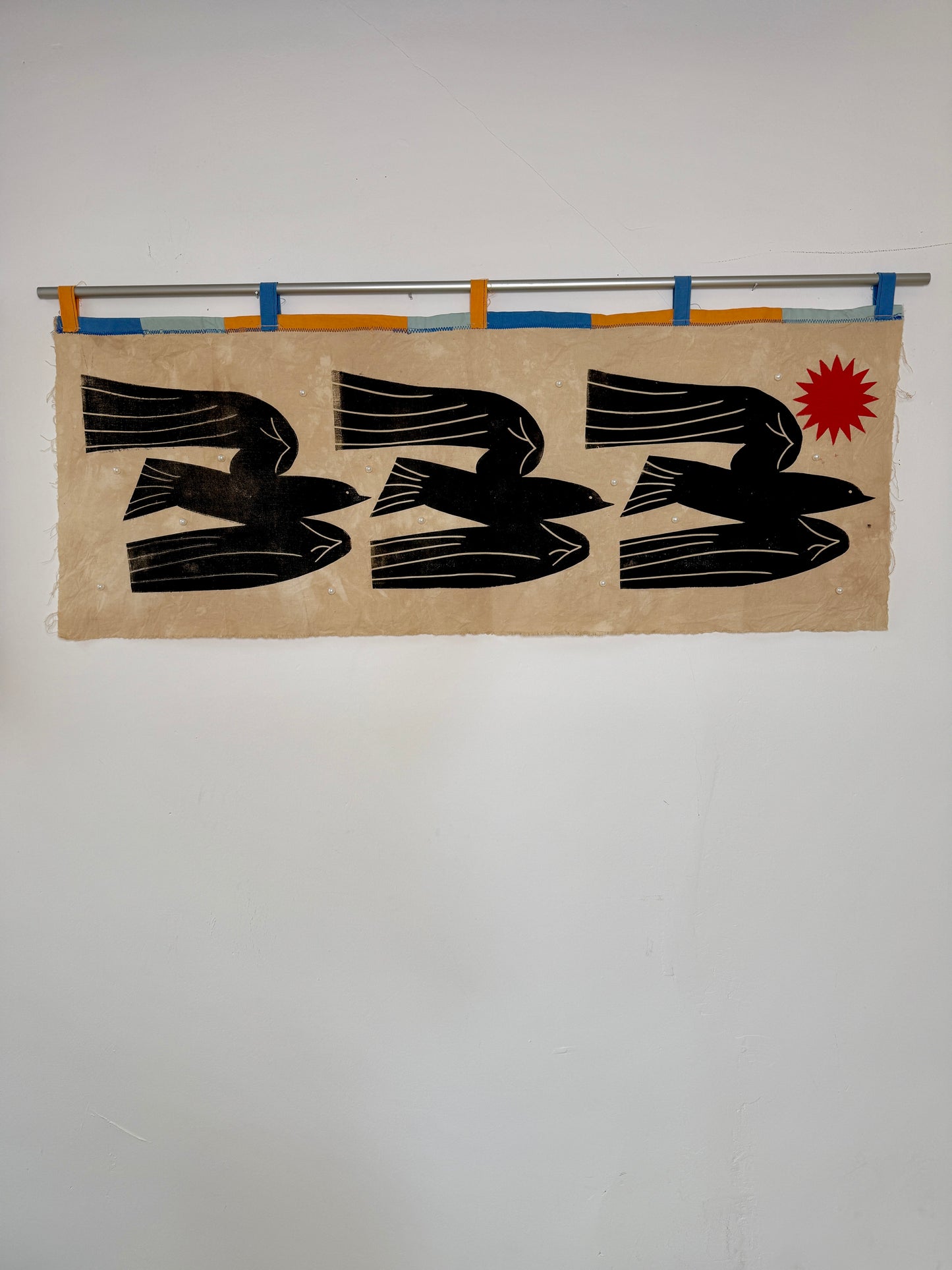 Drei Freunde 2 / Wandbehang / 100 x 43 cm