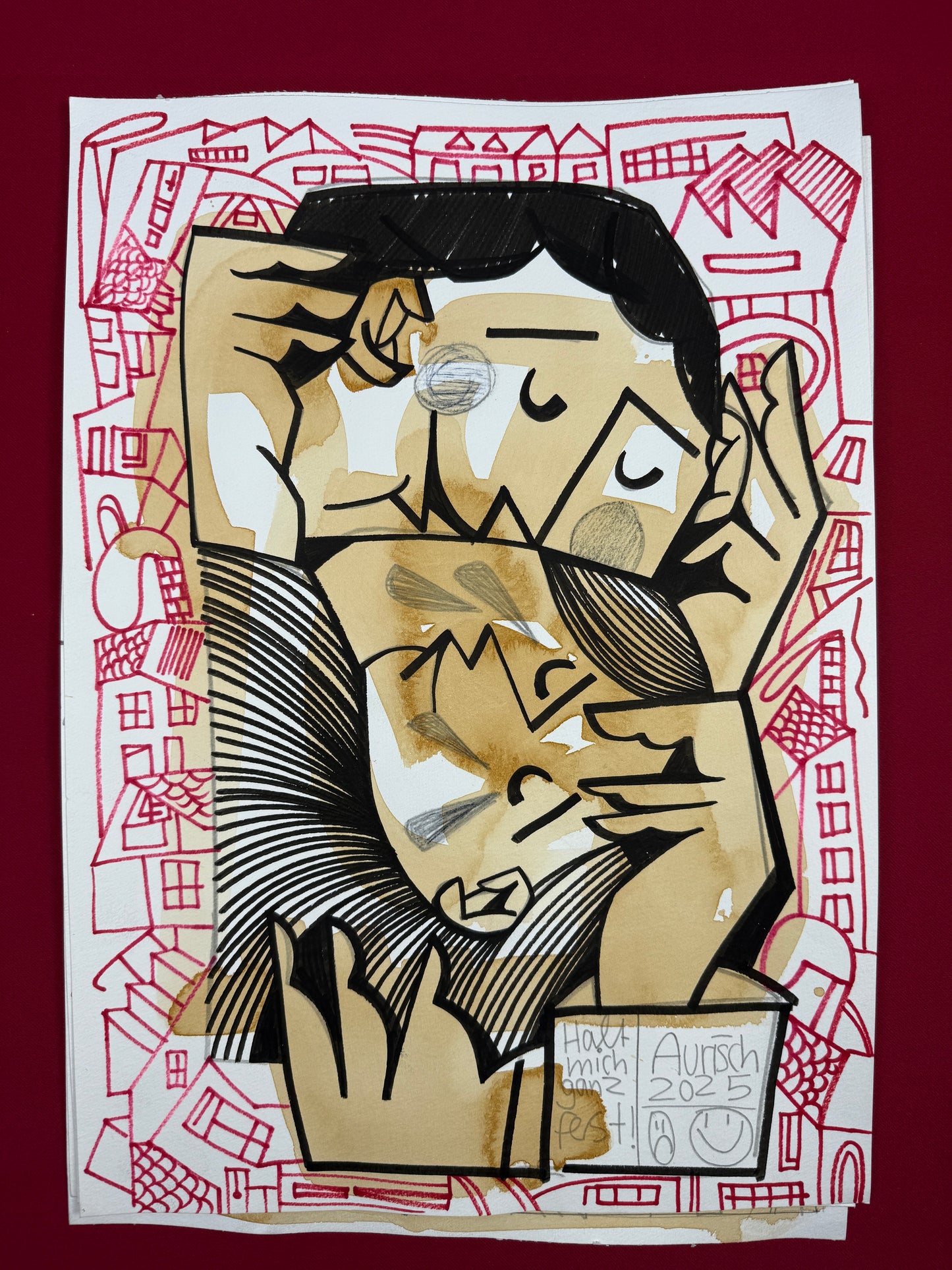 Halt Mich Ganz Fest / Original / 29,5 x 42 cm