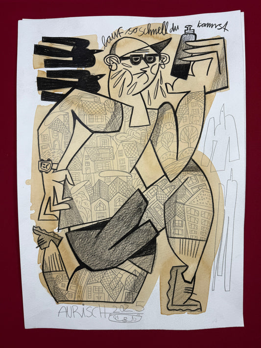 Lauf So Schnell Du Kannst / Original / 29,5 x 42 cm