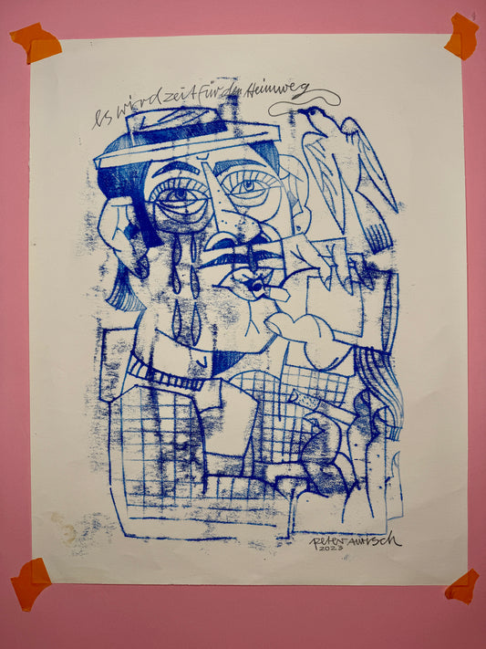 Es Wird Zeit Für Den Heimweg / Original / 40 x 52 cm